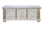 Giner Y Colomer Baúl Madera de Mango Blanco Envejecido 45x116x40 cm